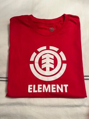 Element Red Tee with White Logo